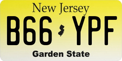 NJ license plate B66YPF