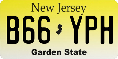 NJ license plate B66YPH
