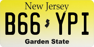 NJ license plate B66YPI