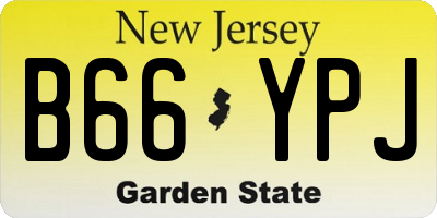 NJ license plate B66YPJ