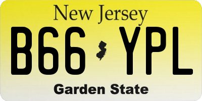 NJ license plate B66YPL