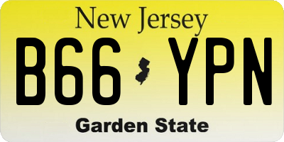 NJ license plate B66YPN