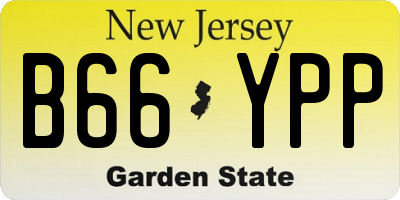 NJ license plate B66YPP