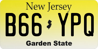 NJ license plate B66YPQ