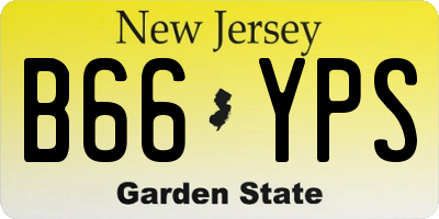 NJ license plate B66YPS