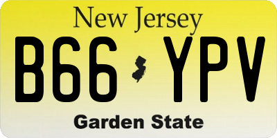 NJ license plate B66YPV