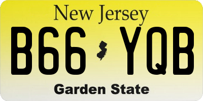 NJ license plate B66YQB