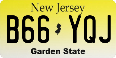 NJ license plate B66YQJ