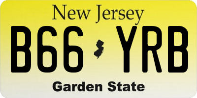 NJ license plate B66YRB