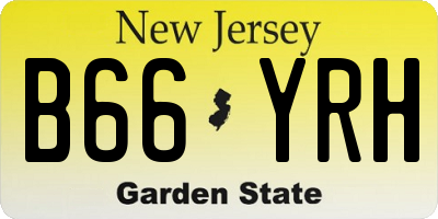 NJ license plate B66YRH