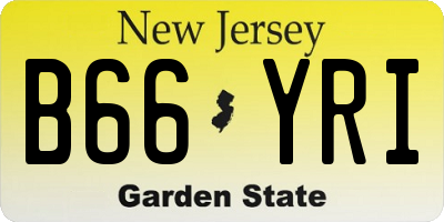 NJ license plate B66YRI
