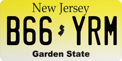 NJ license plate B66YRM