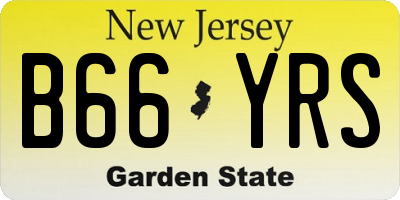 NJ license plate B66YRS