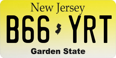 NJ license plate B66YRT