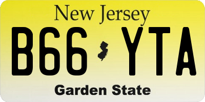 NJ license plate B66YTA