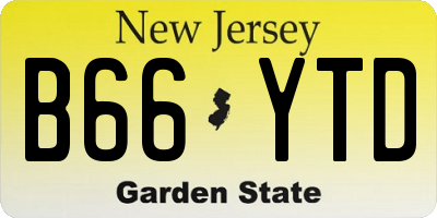 NJ license plate B66YTD