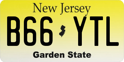 NJ license plate B66YTL