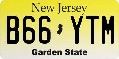 NJ license plate B66YTM