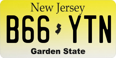 NJ license plate B66YTN