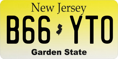NJ license plate B66YTO