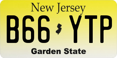 NJ license plate B66YTP