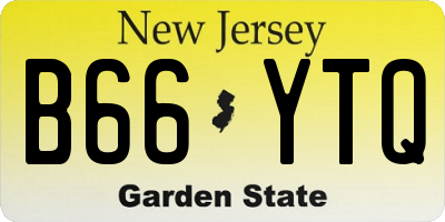 NJ license plate B66YTQ