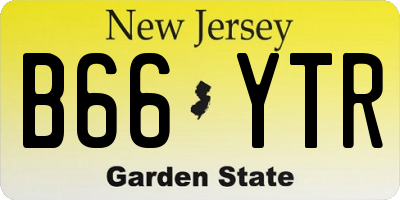 NJ license plate B66YTR