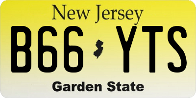 NJ license plate B66YTS