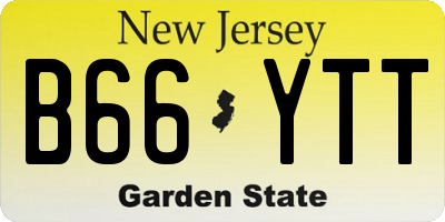 NJ license plate B66YTT