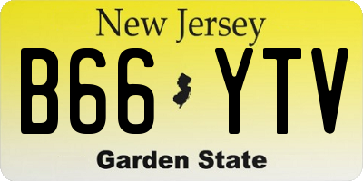NJ license plate B66YTV