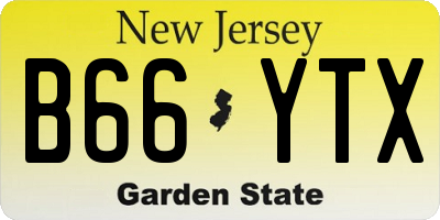 NJ license plate B66YTX