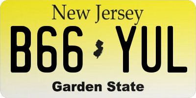 NJ license plate B66YUL