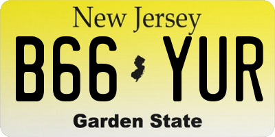 NJ license plate B66YUR