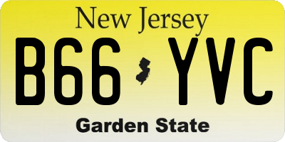 NJ license plate B66YVC