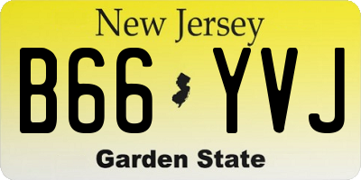 NJ license plate B66YVJ