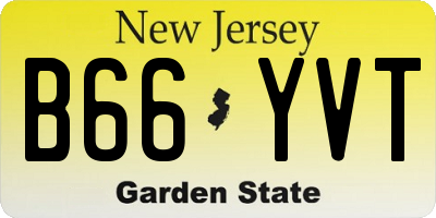 NJ license plate B66YVT