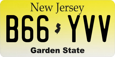 NJ license plate B66YVV