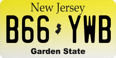 NJ license plate B66YWB