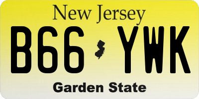 NJ license plate B66YWK