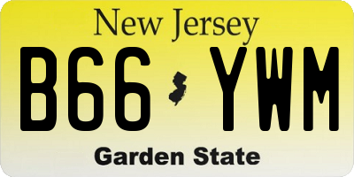 NJ license plate B66YWM