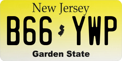 NJ license plate B66YWP