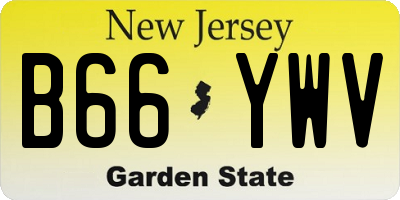 NJ license plate B66YWV