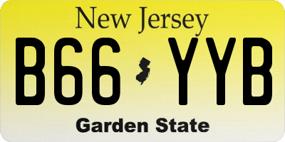 NJ license plate B66YYB