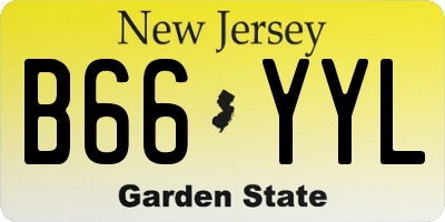 NJ license plate B66YYL