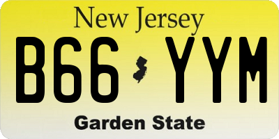 NJ license plate B66YYM