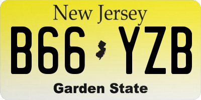 NJ license plate B66YZB
