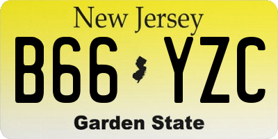 NJ license plate B66YZC