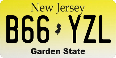 NJ license plate B66YZL