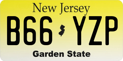 NJ license plate B66YZP