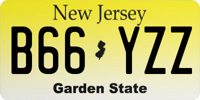 NJ license plate B66YZZ
